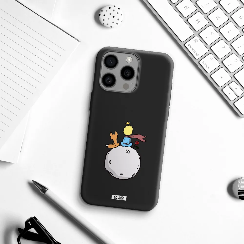 Le Petit Prince Apple Iphone 15 Pro max Silicone black Case