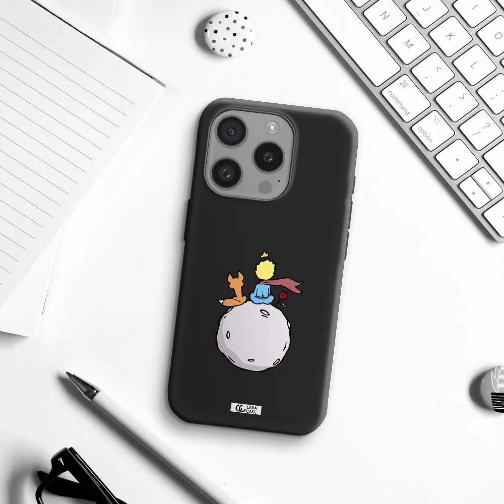 Le Petit Prince Apple Iphone 15 Pro Silicone Black Case