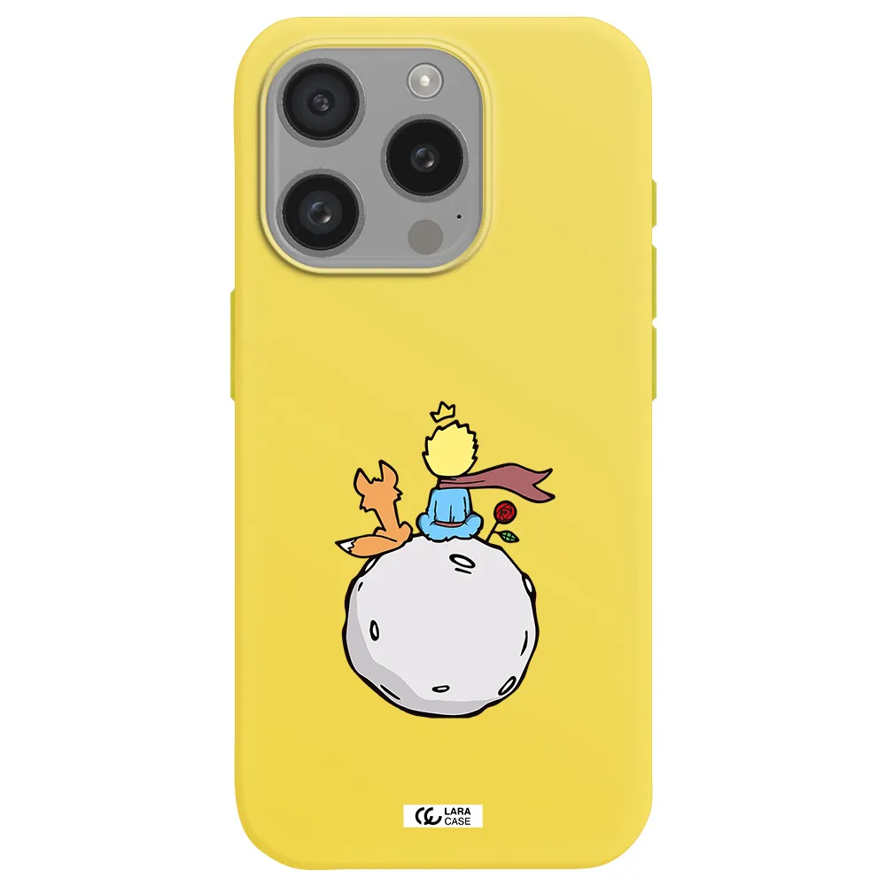 Le Petit Prince Apple Iphone 15 Pro Silicone Canary Yellow Case