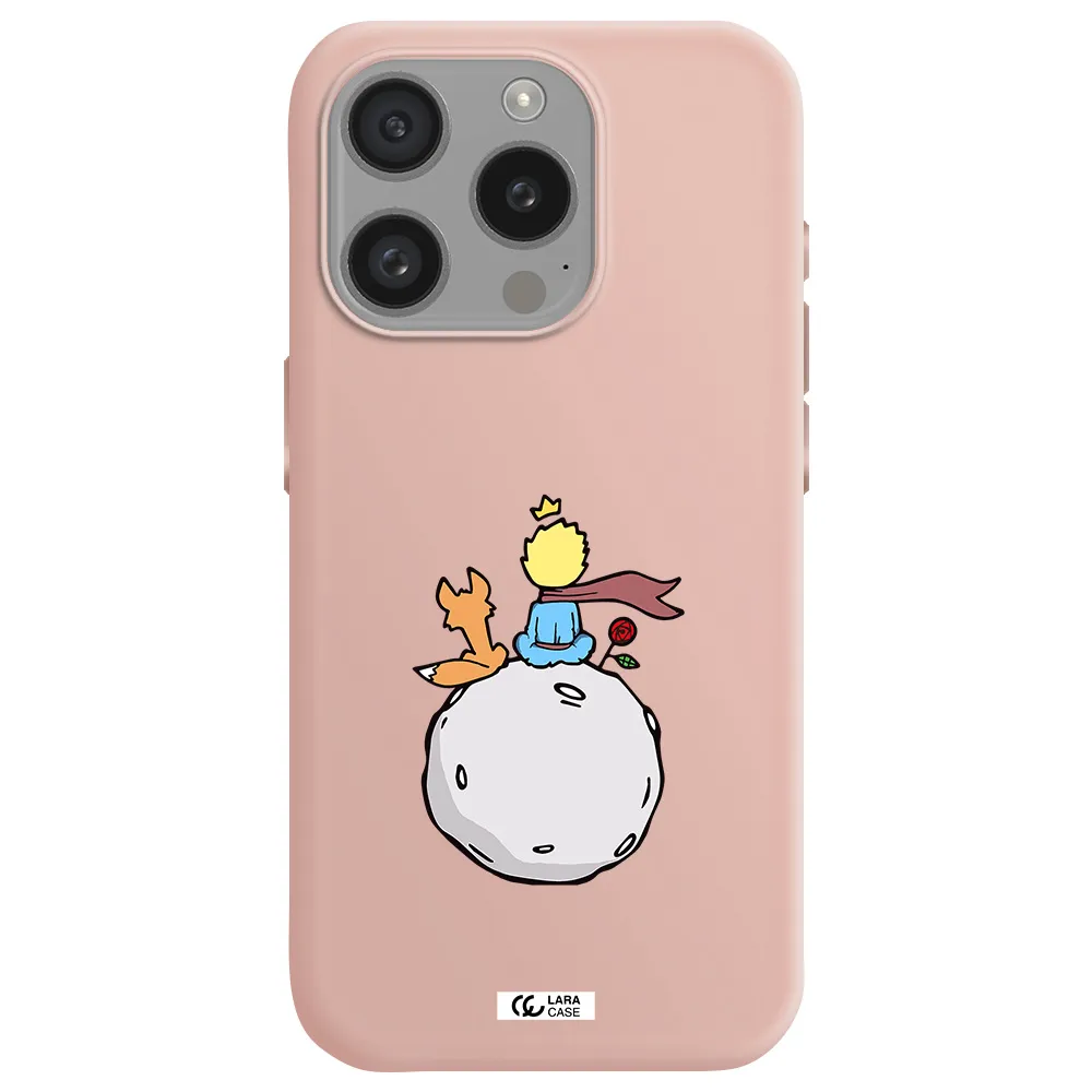 Le Petit Prince Apple Iphone 15 Pro Silicone Pastel Pink Case