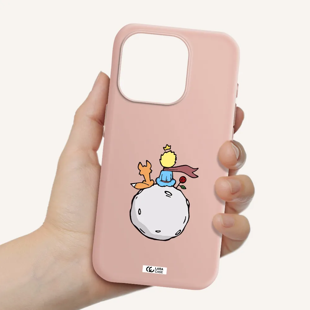 Le Petit Prince Apple Iphone 15 Pro Silicone Pastel Pink Case