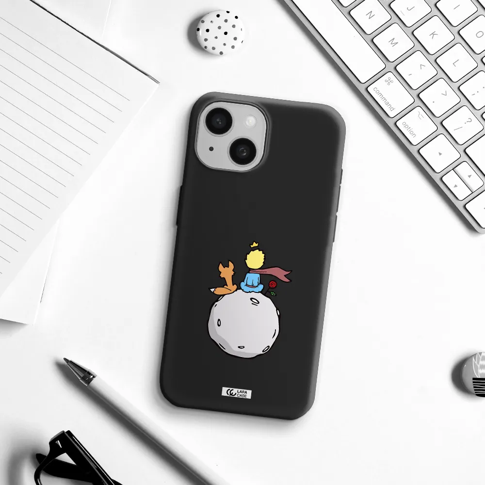 Le Petit Prince Apple iPhone 15 Silicone black Case