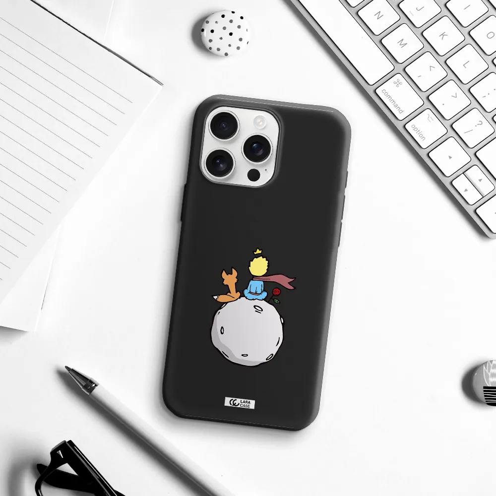 Le Petit Prince Apple Iphone 16 Pro Max Silicone Black Case