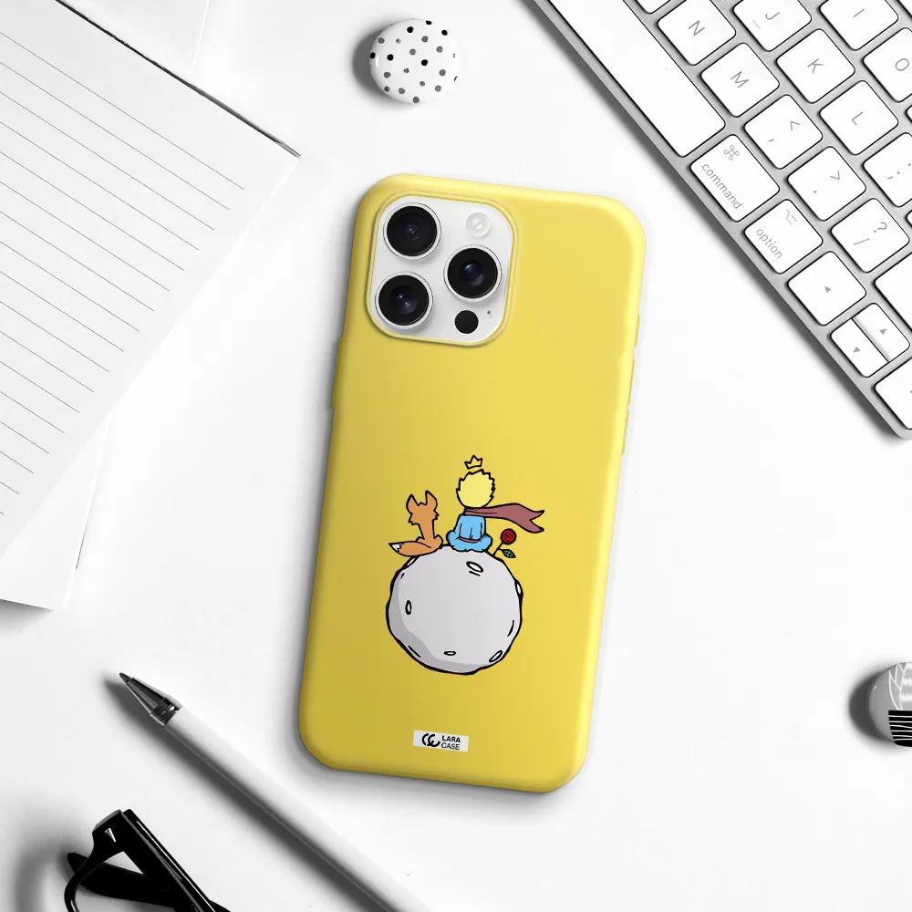 Le Petit Prince Apple Iphone 16 Pro Max Silicone Canary Yellow Case