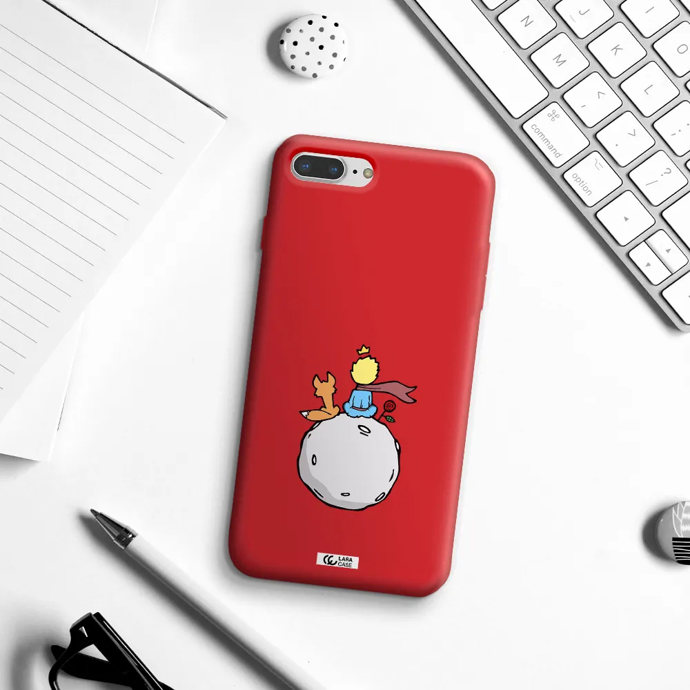 Le Petit Prince Apple iPhone 8 plus Silicone Imperial Red Case