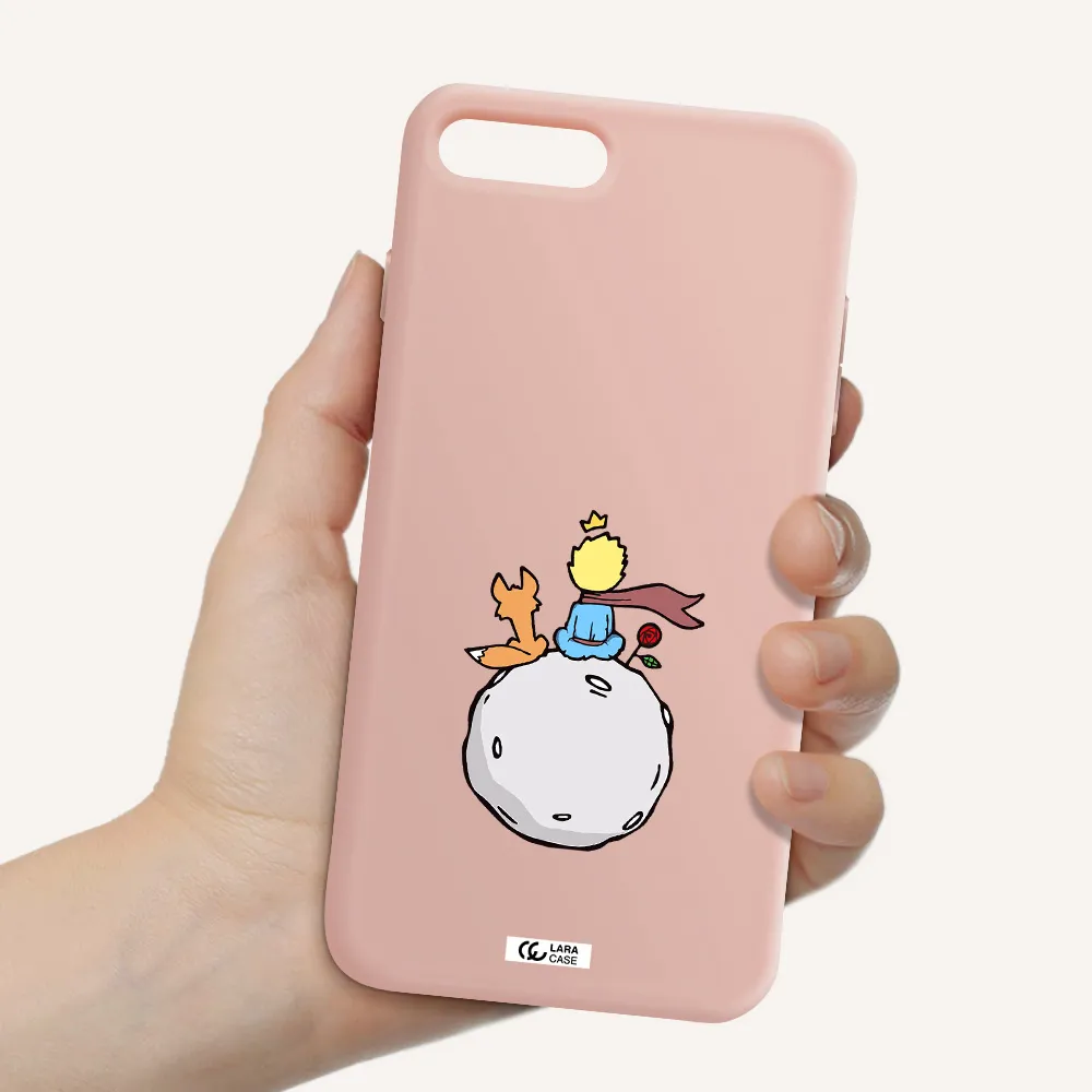 Le Petit Prince Apple iPhone 8 plus Silicone pastel pink Case