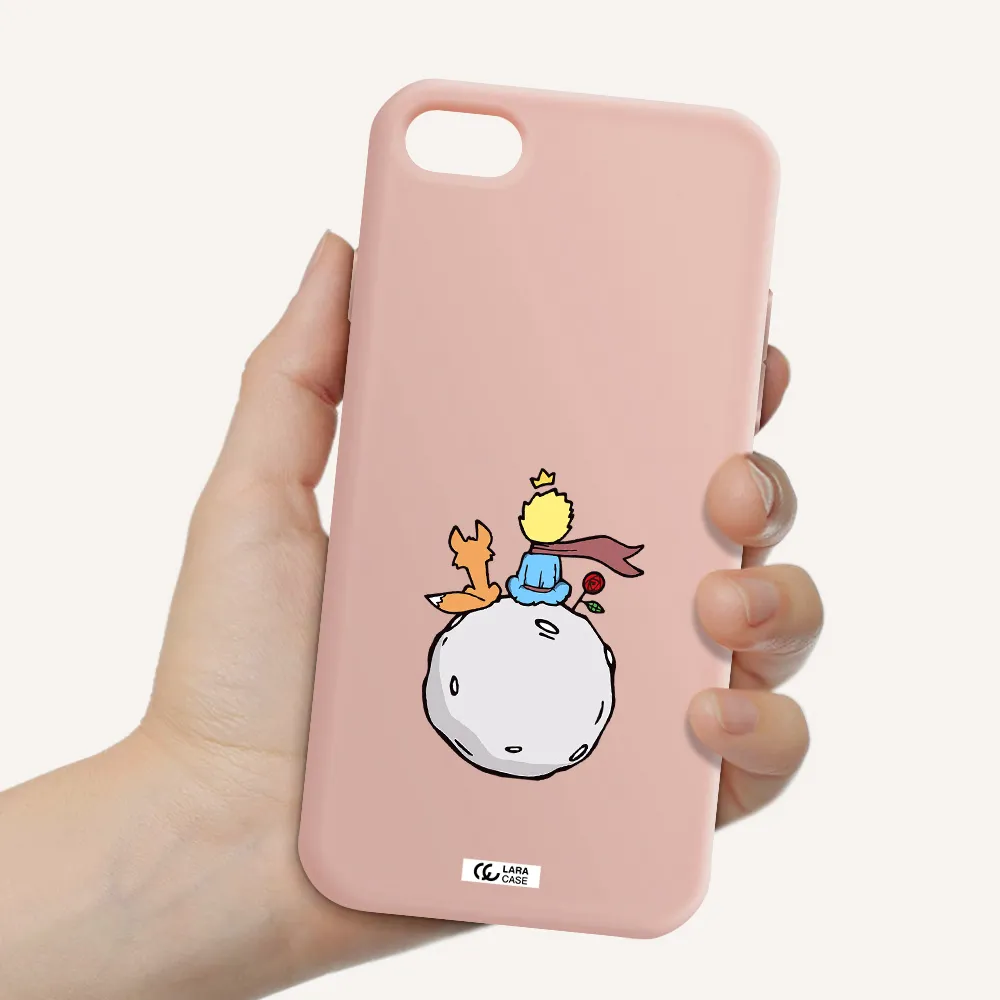 Le Petit Prince Apple iPhone 8 Silicone pastel pink Case