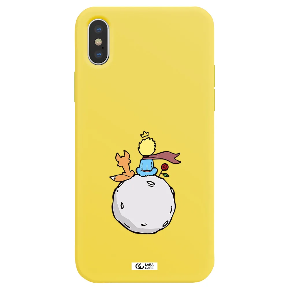 Le Petit Prince Apple iPhone X Silicone canary yellow Case