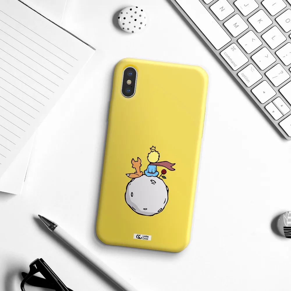 Le Petit Prince Apple iPhone X Silicone canary yellow Case