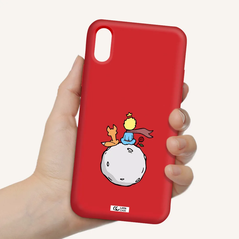 Le Petit Prince Apple iPhone XS Silicone Imperial Red Case