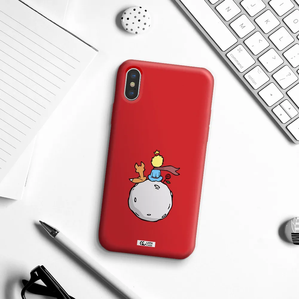 Le Petit Prince Apple iPhone XS Silicone Imperial Red Case
