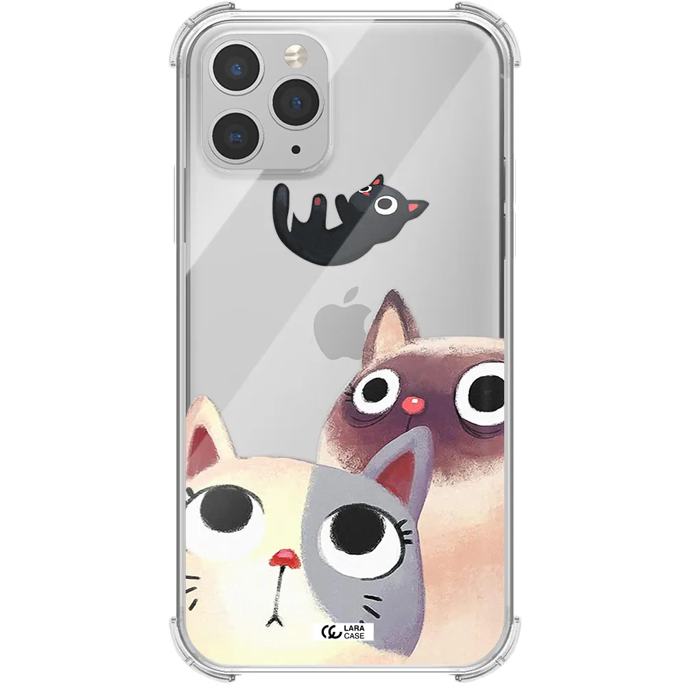 Falling Kitten Watercolor Apple iPhone 11 pro max Clear PC Case