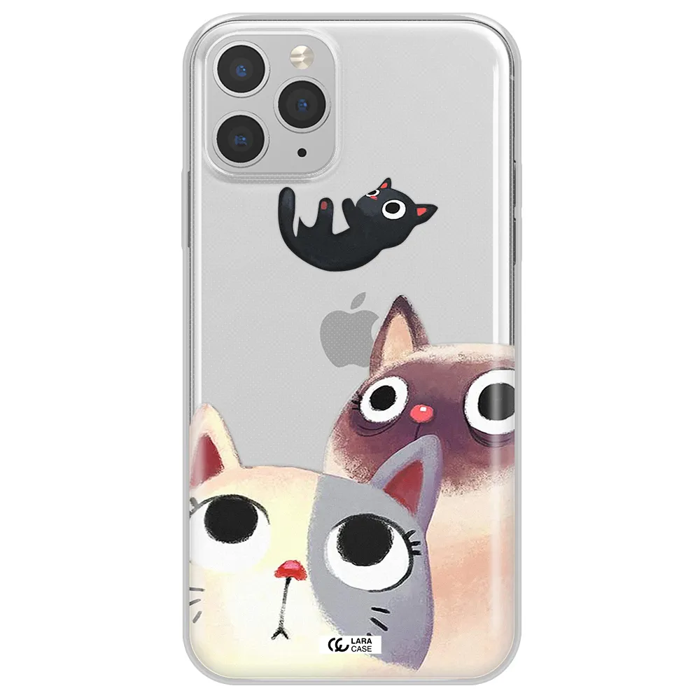 Falling Kitten Watercolor Apple iPhone 11 pro max Clear TPU Case