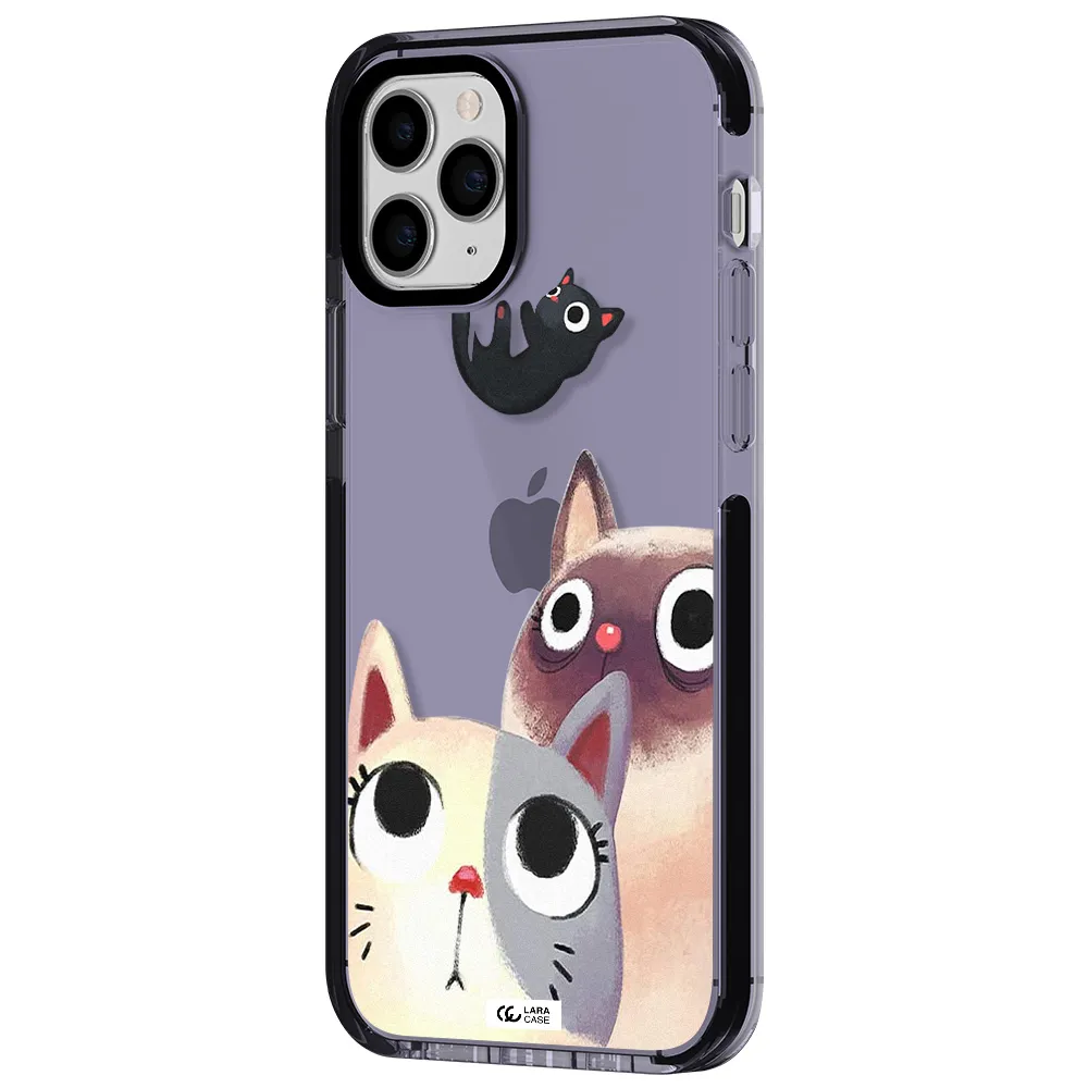Falling Kitten Watercolor Apple iPhone 11 pro max impact Lilac Case
