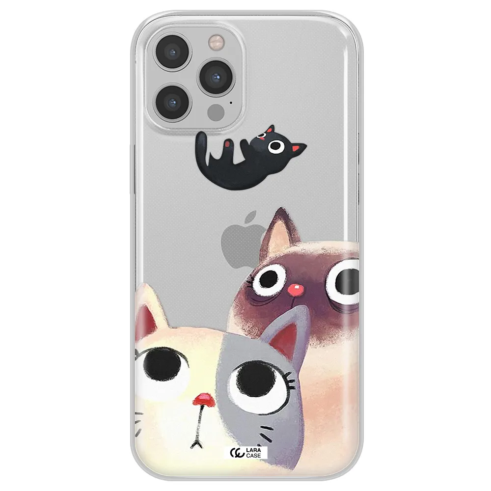 Falling Kitten Watercolor Apple iPhone 12 pro max Clear TPU Case