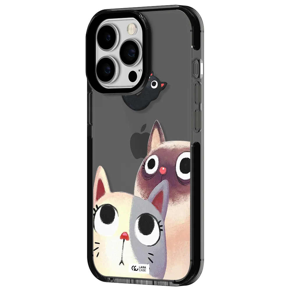 Falling Kitten Watercolor Apple iPhone 13 Pro impact Smoke Black Case