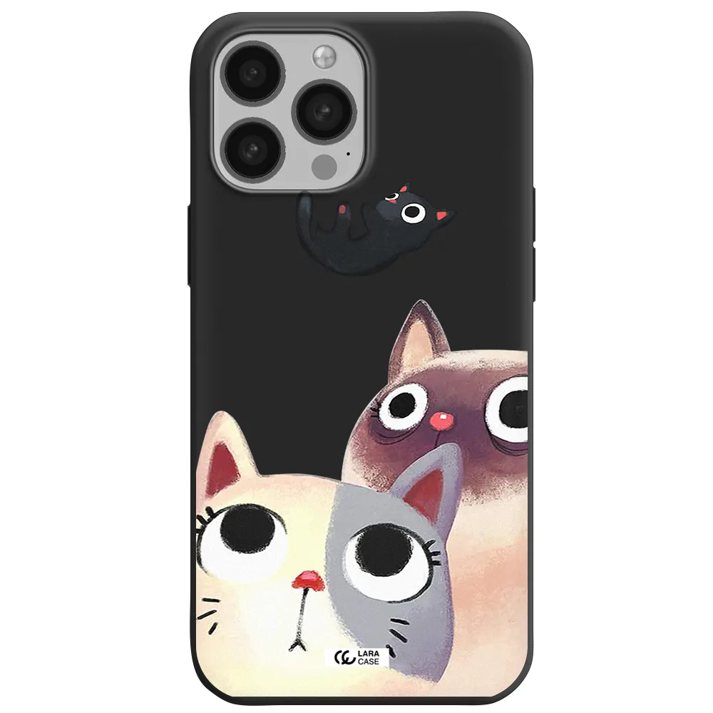 Falling Kitten Watercolor Apple iPhone 13 Pro Max Silicone black Case