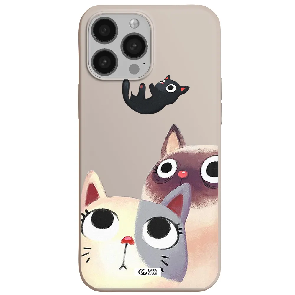 Falling Kitten Watercolor Apple iPhone 13 Pro Max Silicone Stone Case