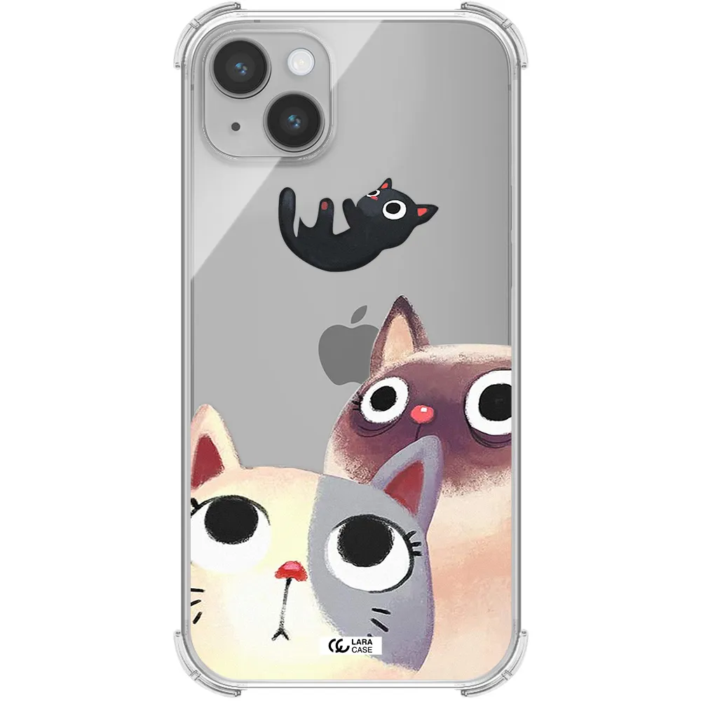 Falling Kitten Watercolor Apple iPhone 14 Clear PC Case
