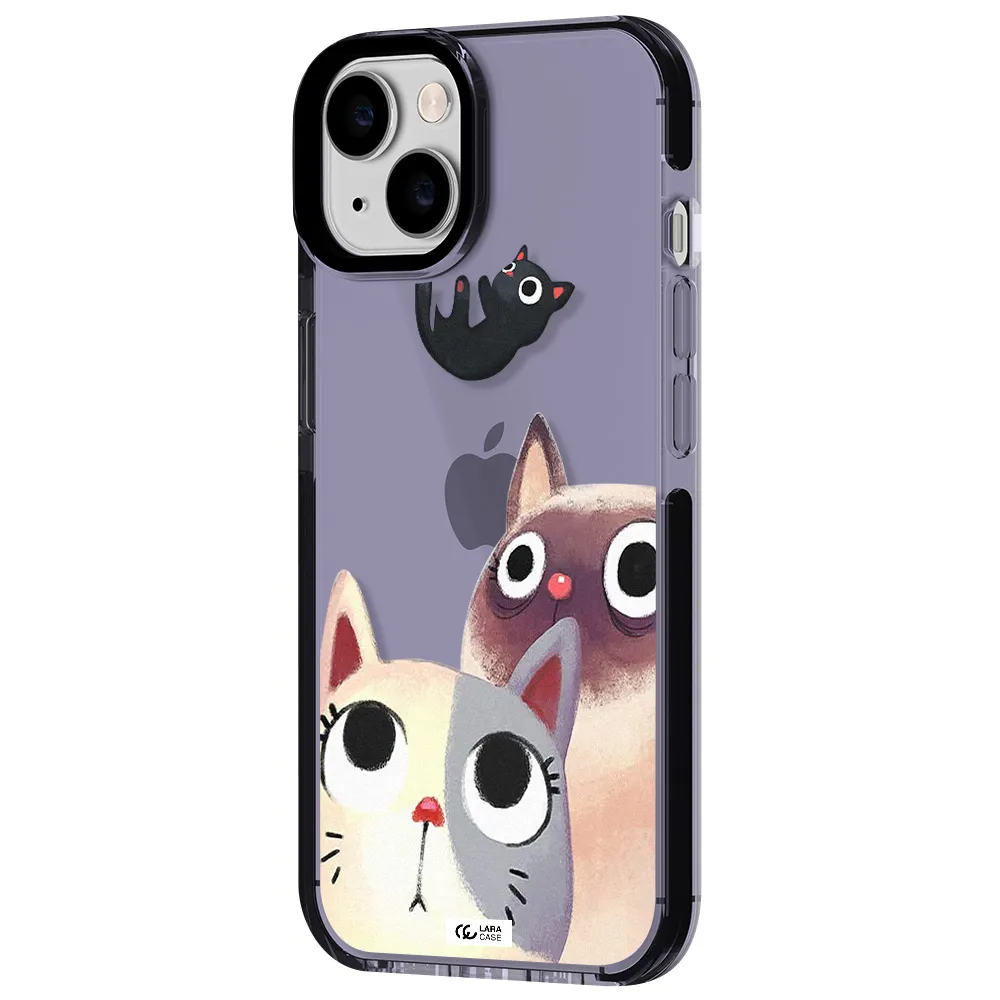 Falling Kitten Watercolor Apple iPhone 14 impact Lilac Case