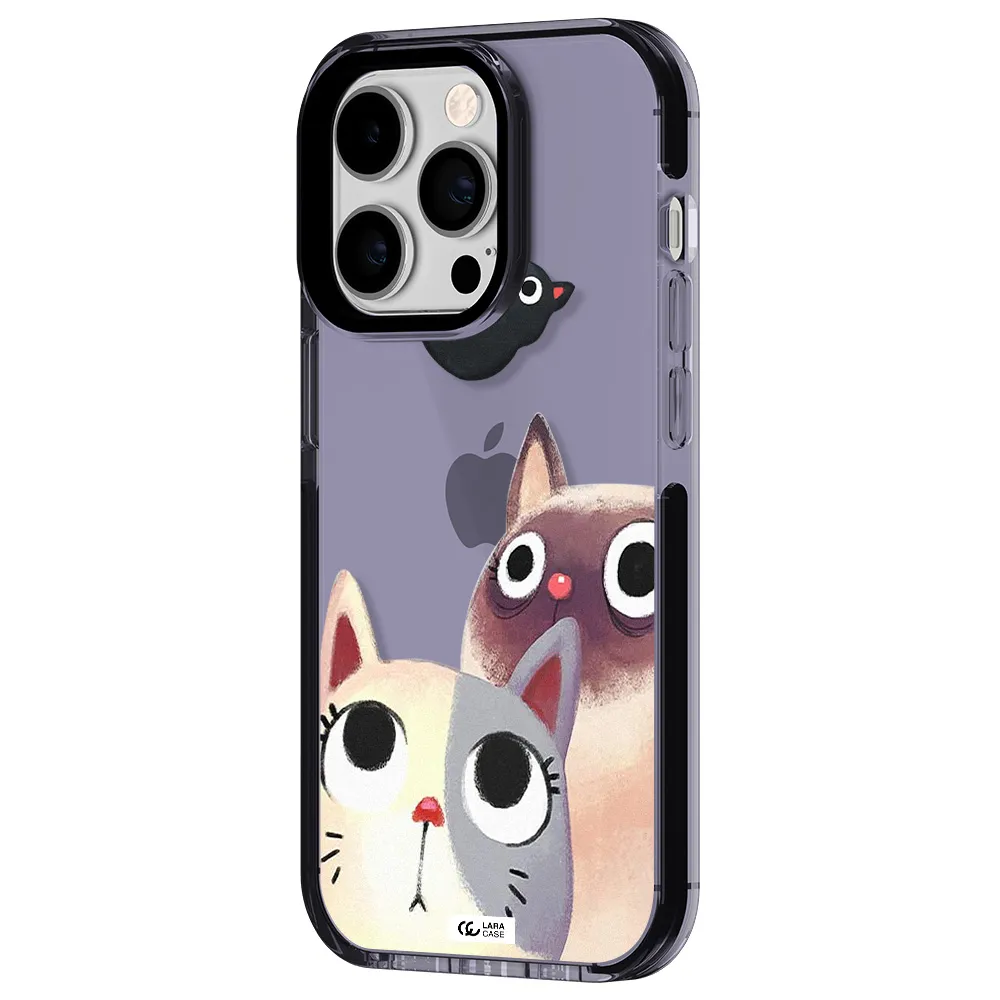 Falling Kitten Watercolor Apple iPhone 14 pro impact Lilac Case