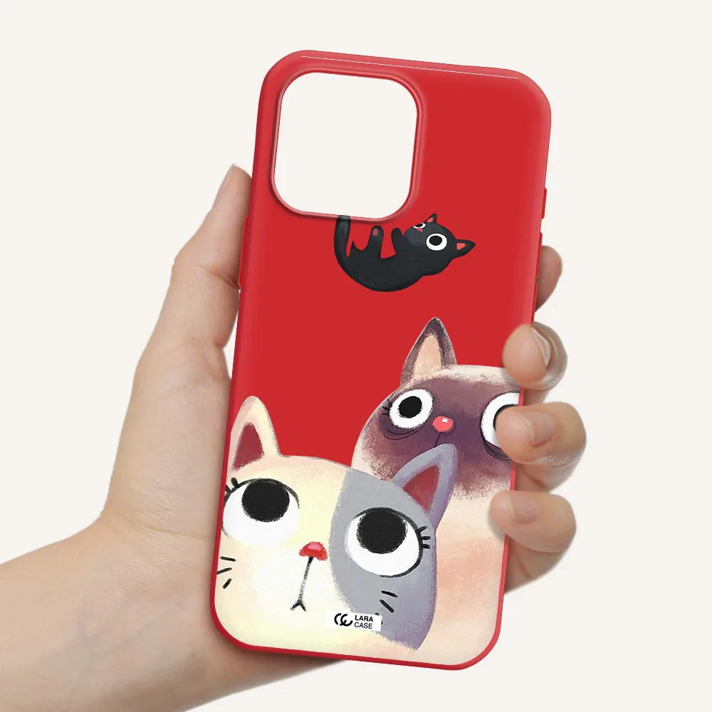 Falling Kitten Watercolor Apple Iphone 16 Pro Max Silicone Stone Case