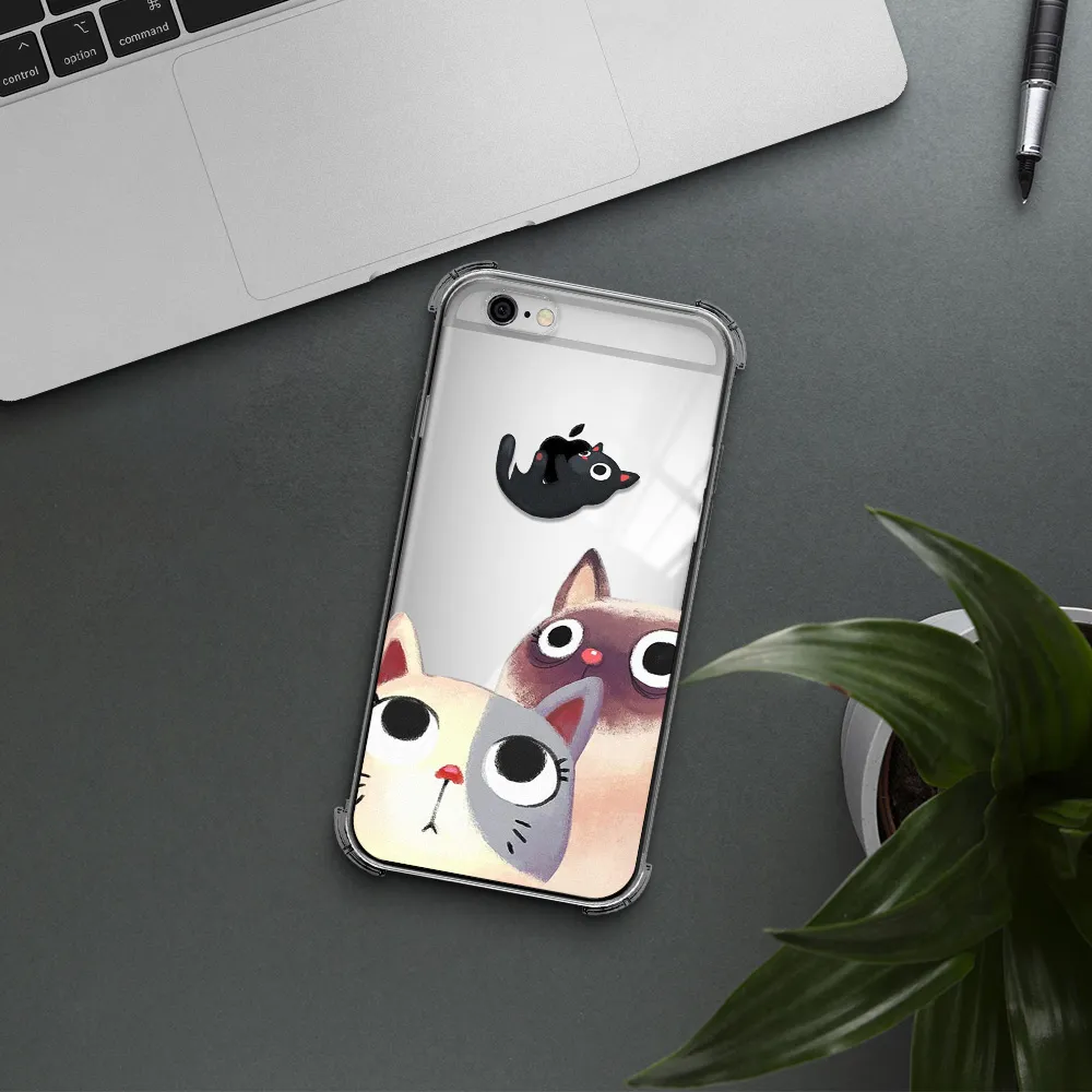 Falling Kitten Watercolor Apple iPhone 6 Clear PC Case