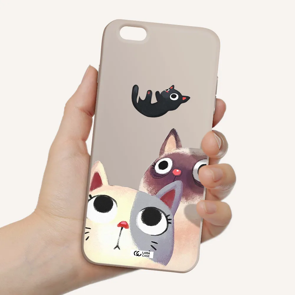 Falling Kitten Watercolor Apple iPhone 6 plus Silicone Stone Case