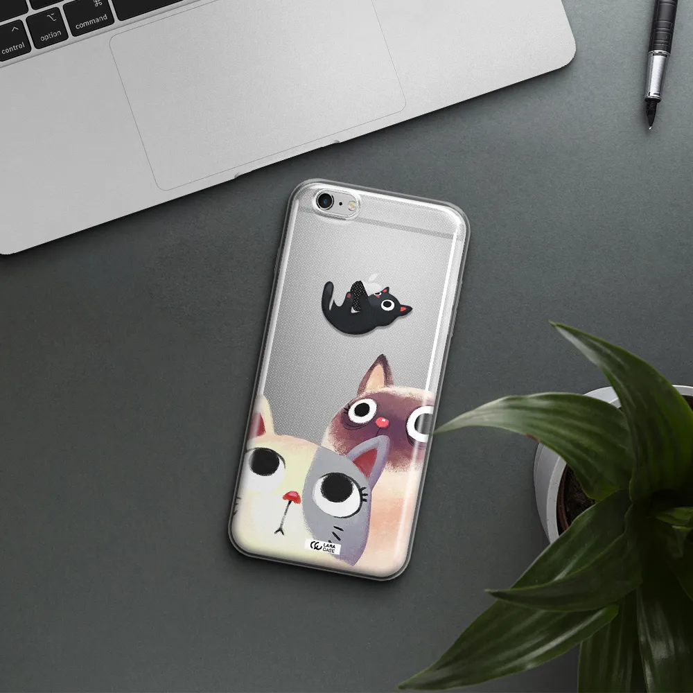 Falling Kitten Watercolor Apple iPhone 6 s plus Clear TPU Case