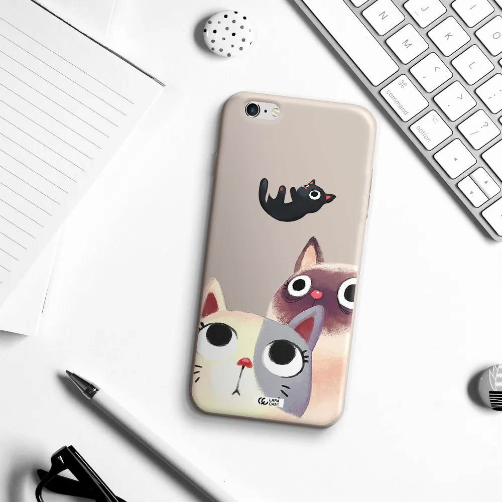 Falling Kitten Watercolor Apple iPhone 6 s plus Silicone Stone Case