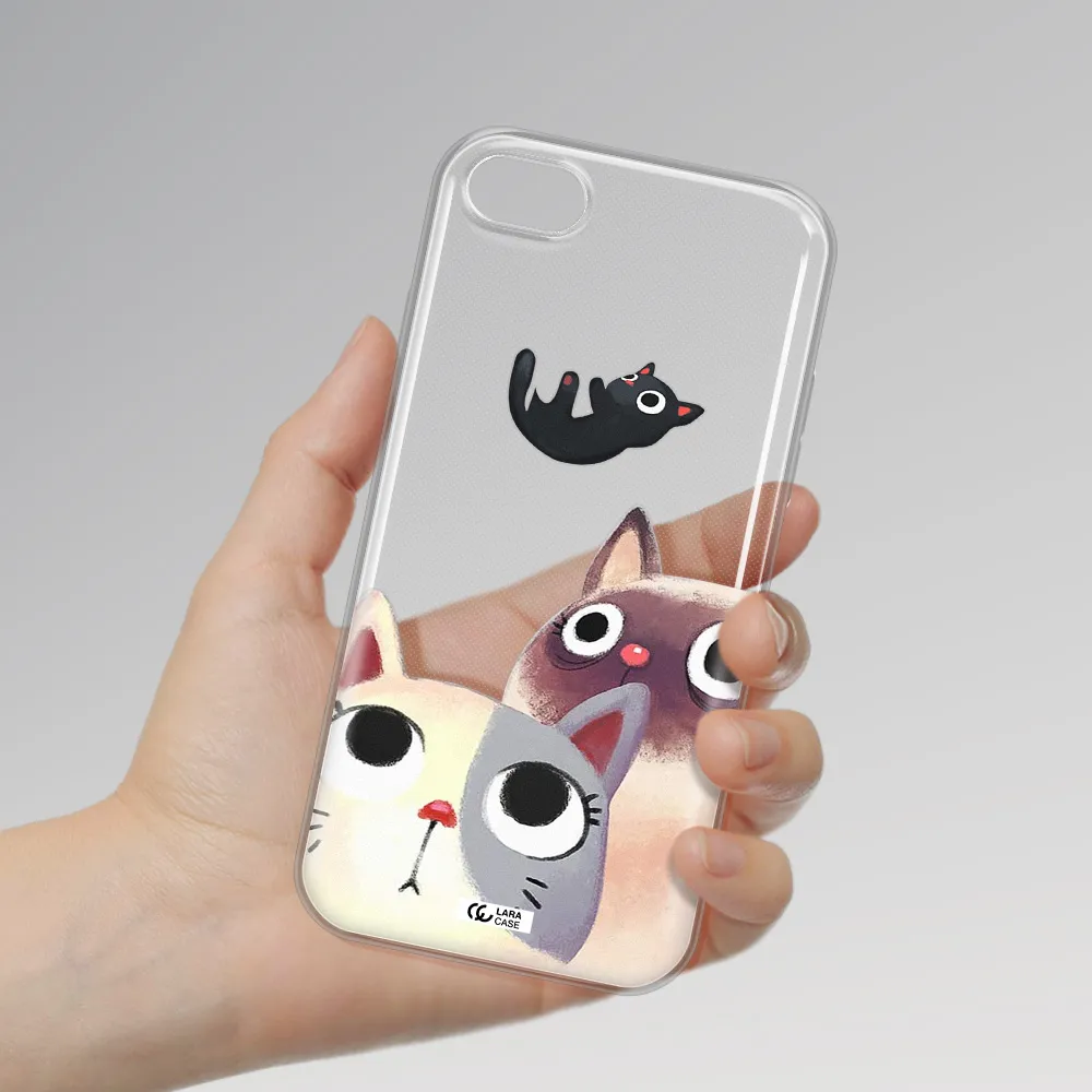 Falling Kitten Watercolor Apple iPhone 7 Clear TPU Case