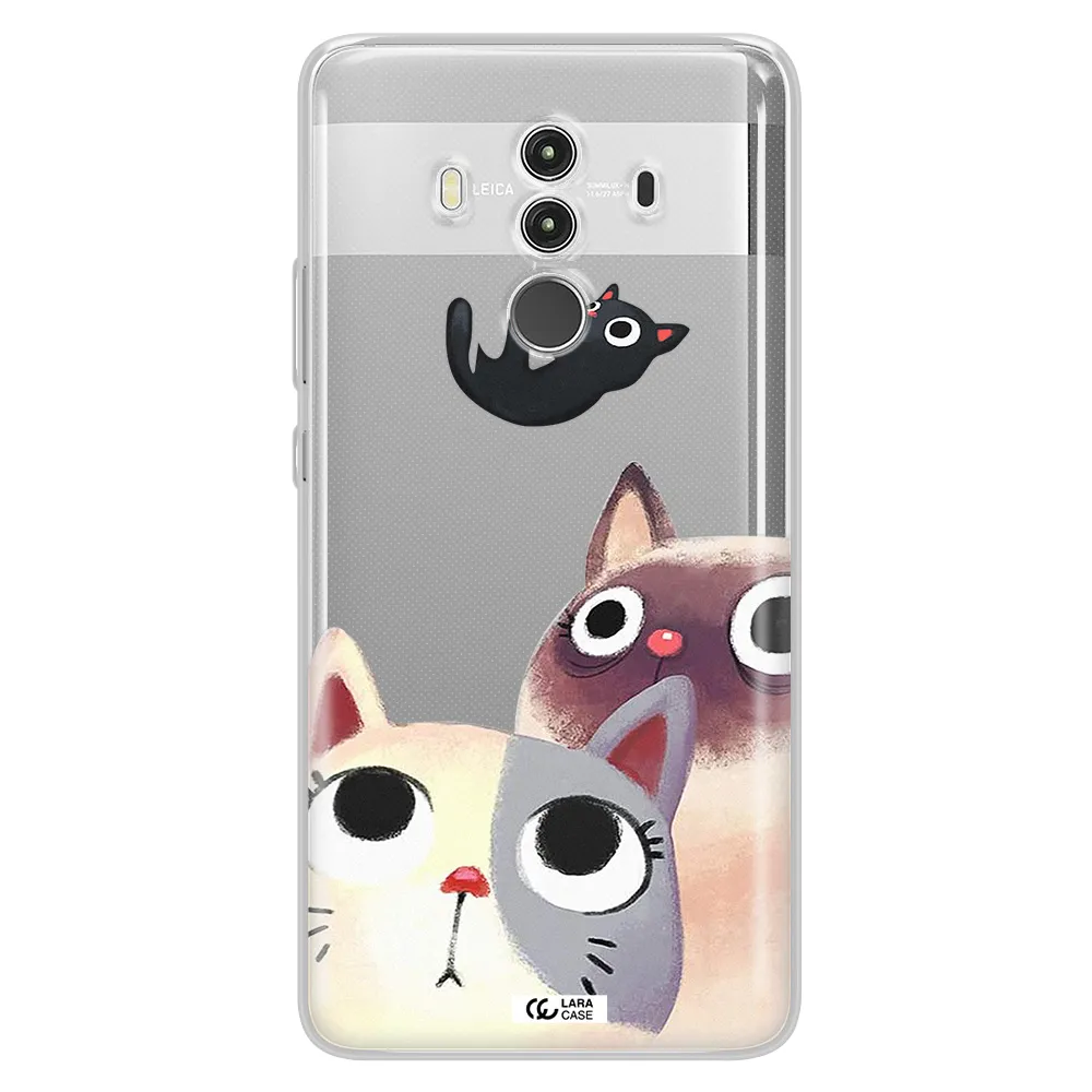 Falling Kitten Watercolor Huawei Mate 10 Clear TPU Case