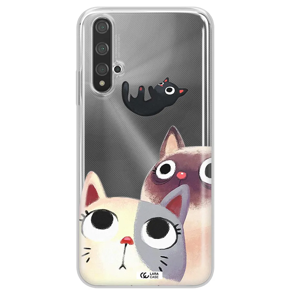 Falling Kitten Watercolor Huawei Nova 5t Clear TPU Case