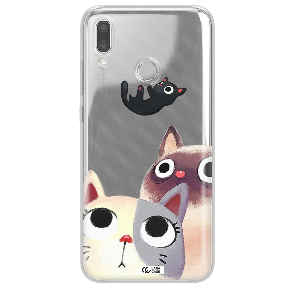 Falling Kitten Watercolor Huawei P Smart 2019 Clear TPU Case