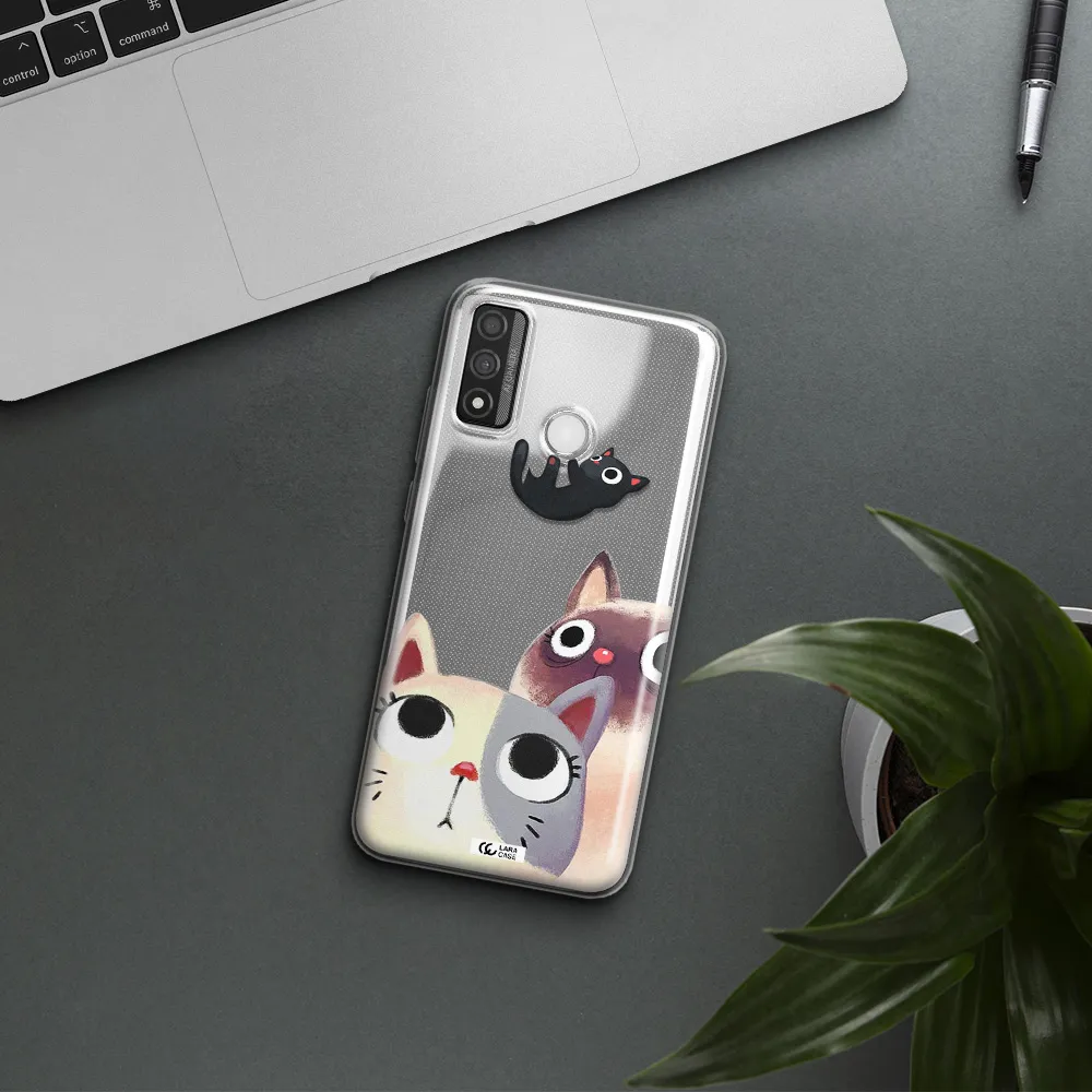 Falling Kitten Watercolor Huawei P Smart 2020 Clear TPU Case