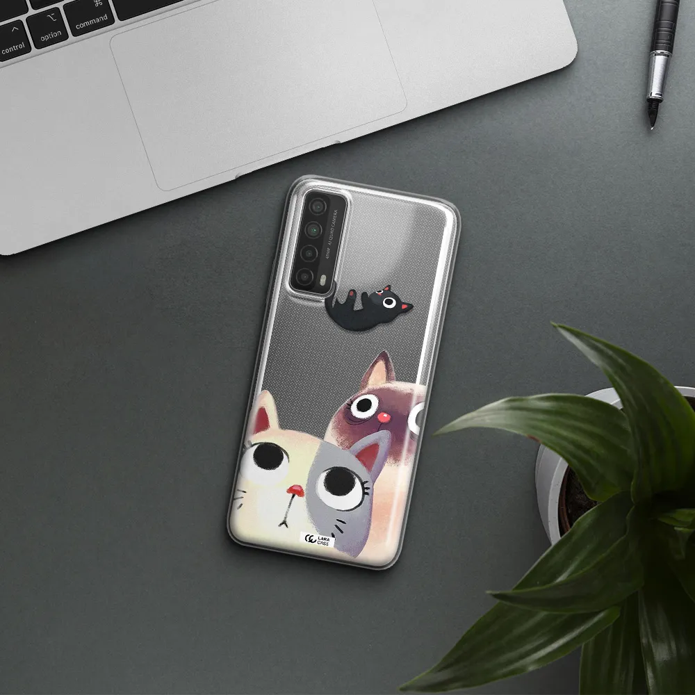 Falling Kitten Watercolor Huawei P Smart 2021 Clear TPU Case