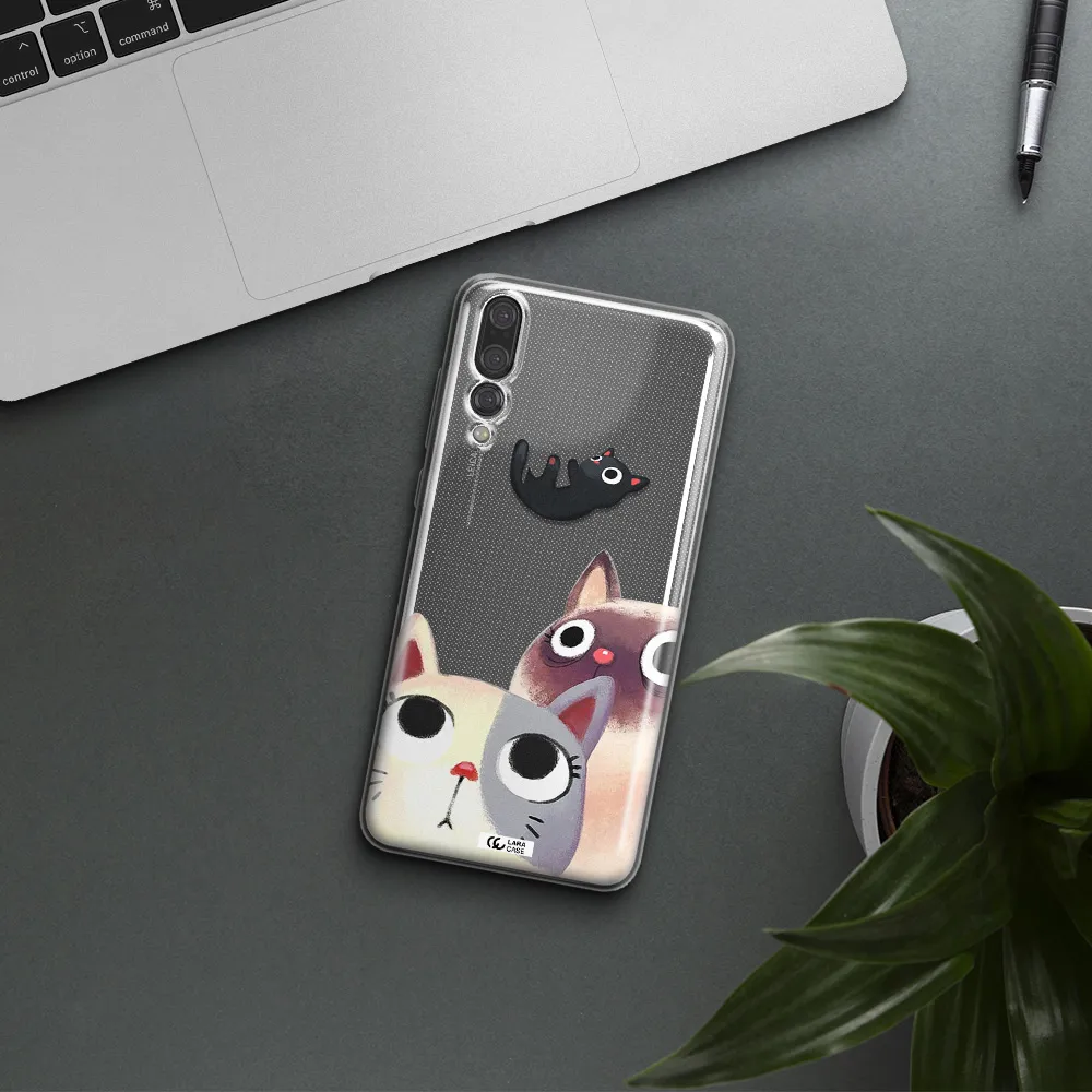 Falling Kitten Watercolor Huawei P20 Pro Clear TPU Case