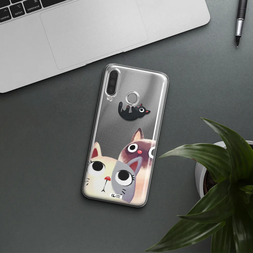 Falling Kitten Watercolor Huawei P30 Lite Clear TPU Case