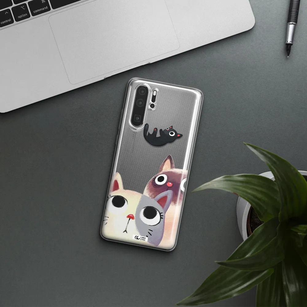 Falling Kitten Watercolor Huawei P30 Pro Clear TPU Case