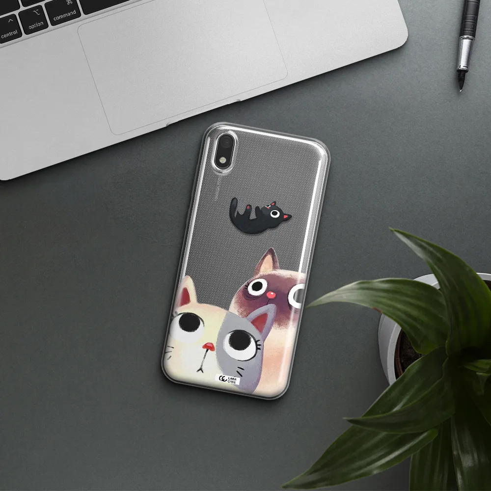 Falling Kitten Watercolor Huawei Y5 2019 Clear TPU Case