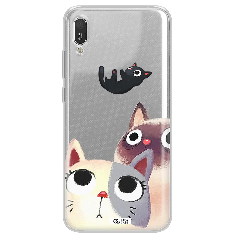 Falling Kitten Watercolor Huawei Y6 Pro 2019 Clear TPU Case