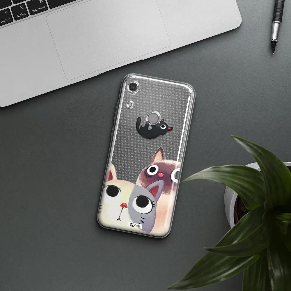 Falling Kitten Watercolor Huawei Y6S Clear TPU Case