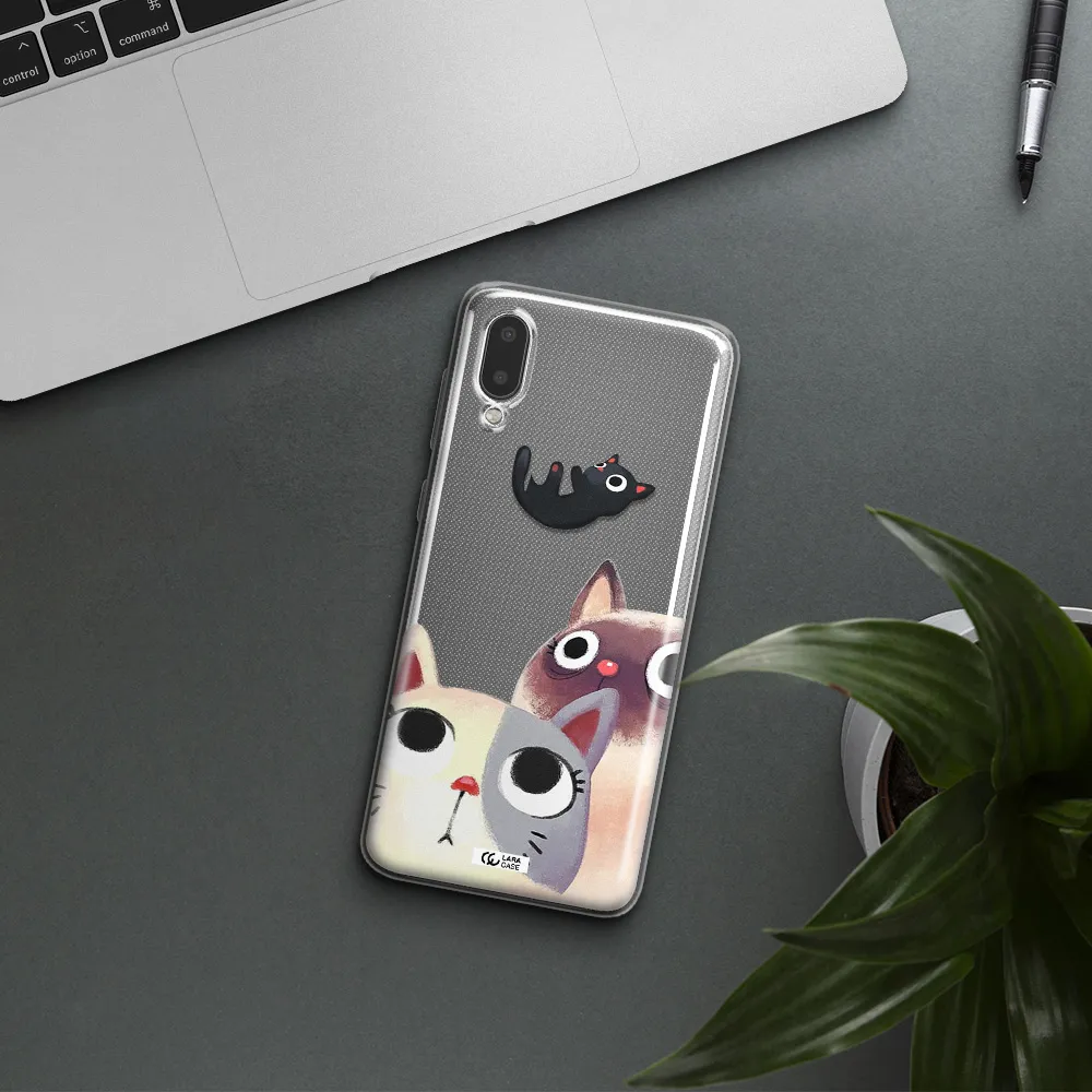 Falling Kitten Watercolor Samsung A02 Clear TPU Case