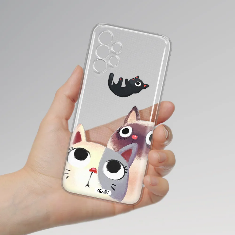Falling Kitten Watercolor Samsung A13 Clear TPU Case