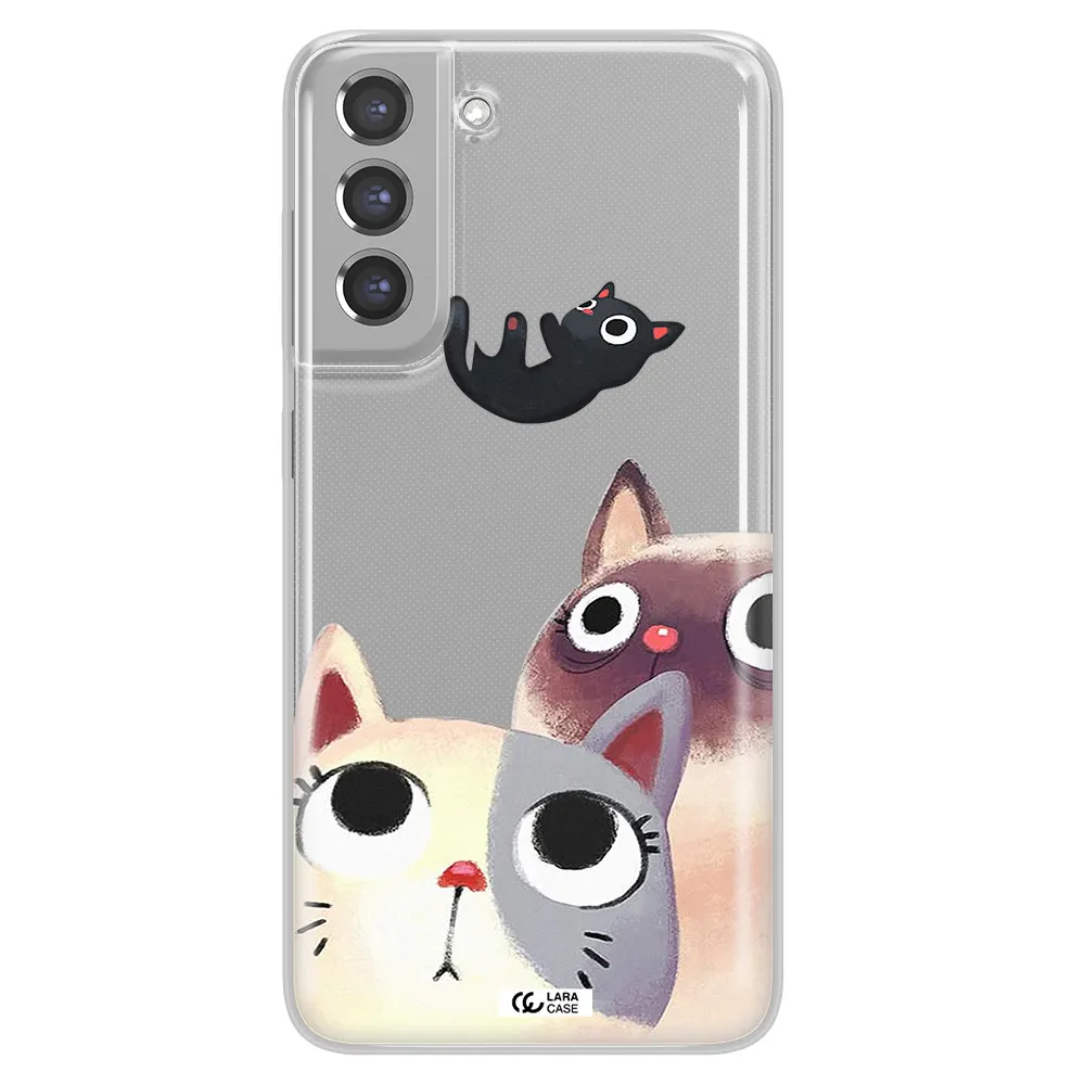 Falling Kitten Watercolor Samsung A21 Fe Clear TPU Case
