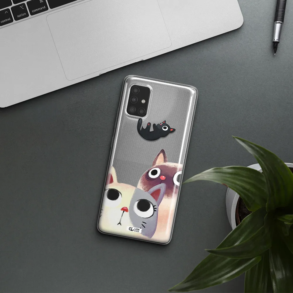 Falling Kitten Watercolor Samsung A51 Clear TPU Case