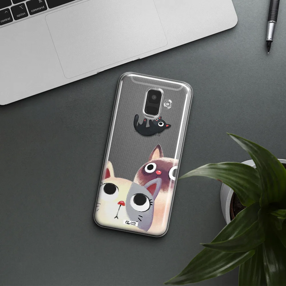 Falling Kitten Watercolor Samsung A6 Clear TPU Case