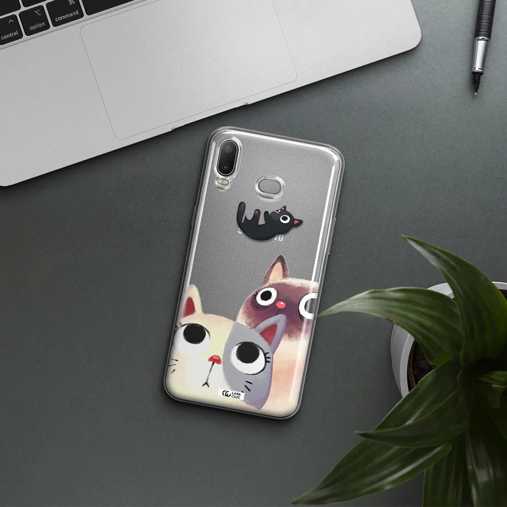 Falling Kitten Watercolor Samsung A6S Clear TPU Case
