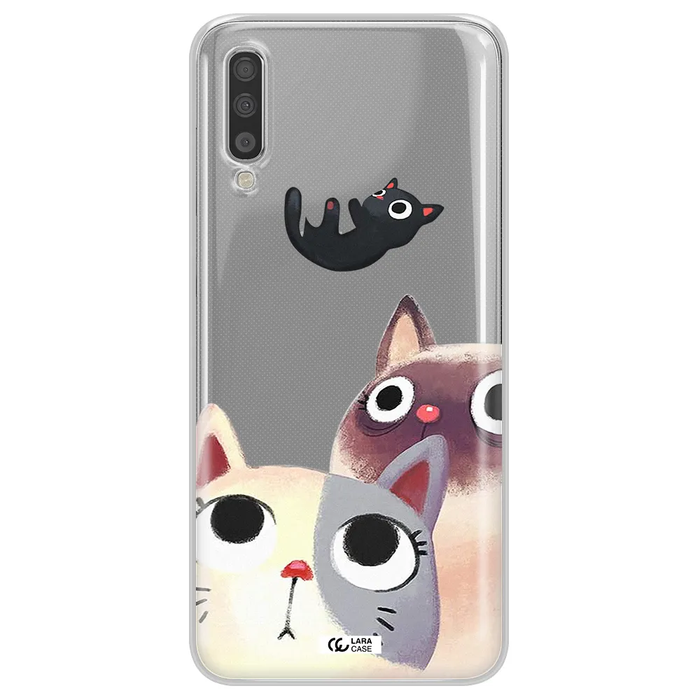 Falling Kitten Watercolor Samsung A70 Clear TPU Case