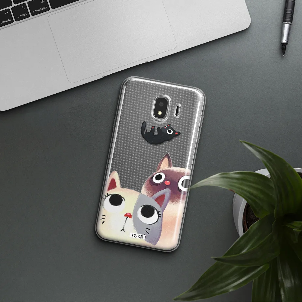 Falling Kitten Watercolor Samsung J4 Clear TPU Case